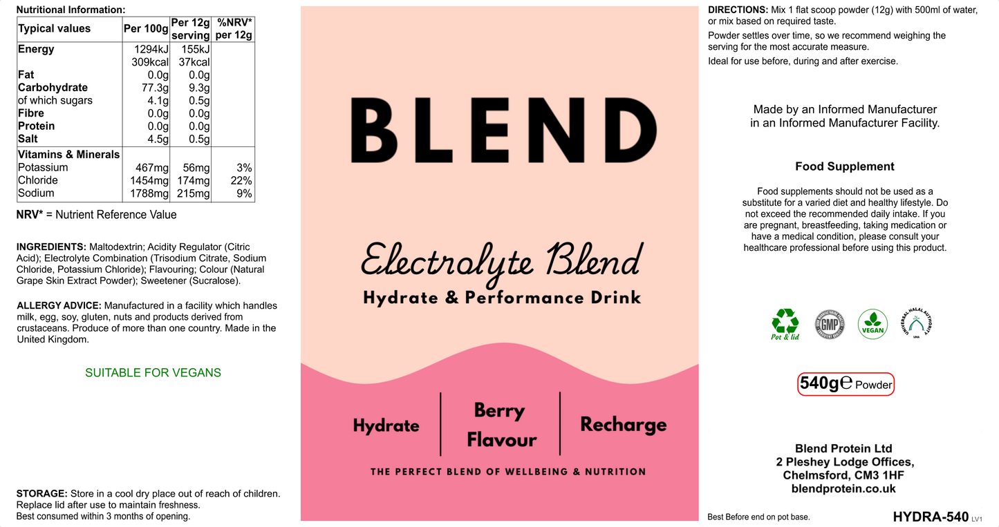 Electrolyte Blend - Berry Flavour